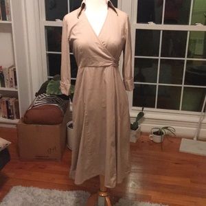 Tan wrap around dress